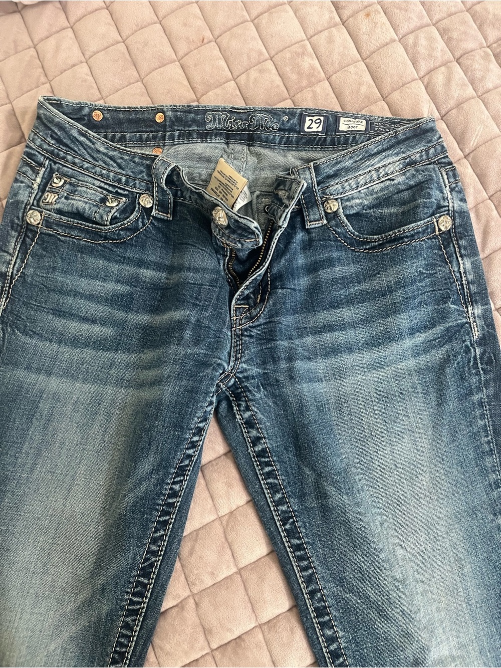 Miss Me Skinny Jeans in Faded Blue Wash